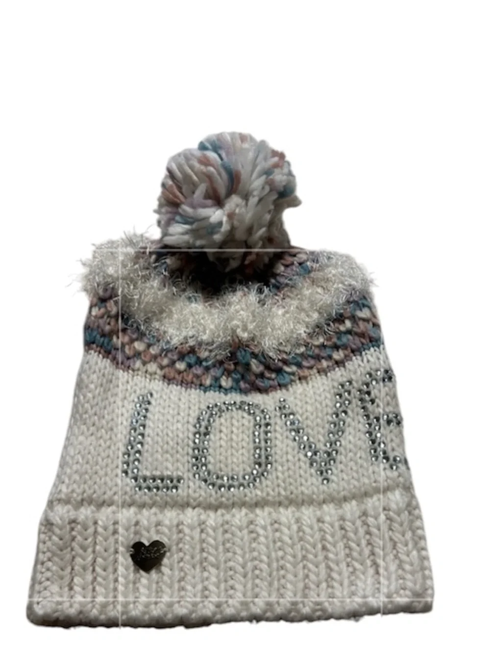 Betsey Johnson Pom Chenille Hat